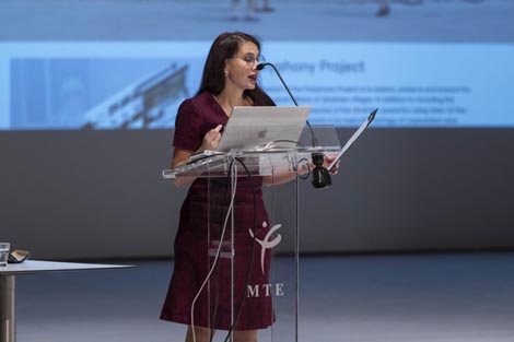 Anita Lanzski na otvaranju konferencije, foto: Pál Csillag