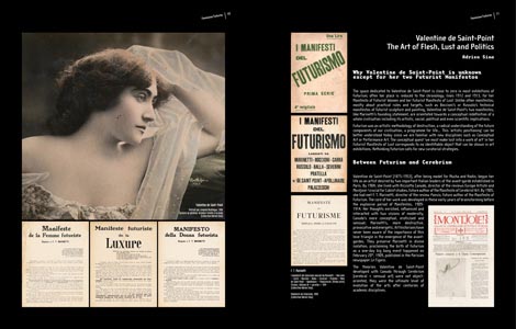 tekst o Valentine de Saint-Point u knjizi Feminine Futures