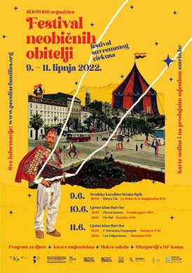 Plakat 3. Festivala neobičnih obitelji, 2022.
