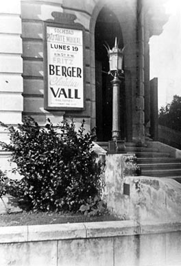 Najava nastupa Fritza Bergera i Cleudije Vall u Sociedad Pro-Arte Musical u Havani