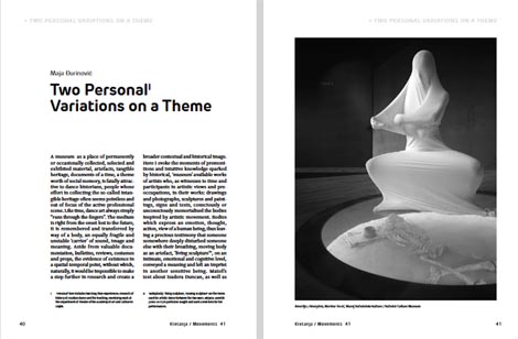Kretanja, časopis za plesnu umjetnost / Movements, Dance Magazine, gl. ur. Maja Đurinović, ur. broja Jasmina Fučkan, Zagreb, Hrvatski centar ITI, br. 41, 2024.