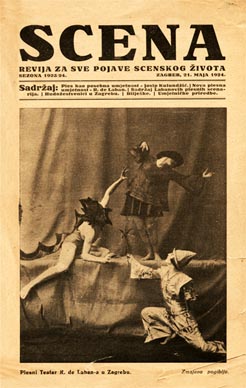 Naslovnica Scene, revije za sve pojave scenskog života, 21. svibnja 1924. 