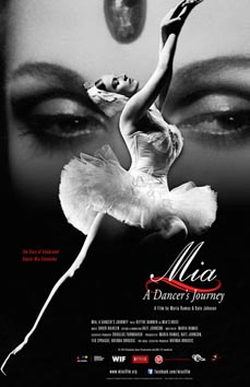 Plakat filma Odiseja plesačice (Mia, a Dancer s Journey), red. Maria Ramas, Kate Johnson