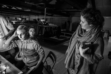 Petra Glad Mažar tijekom rada na predstavi Tartuffe