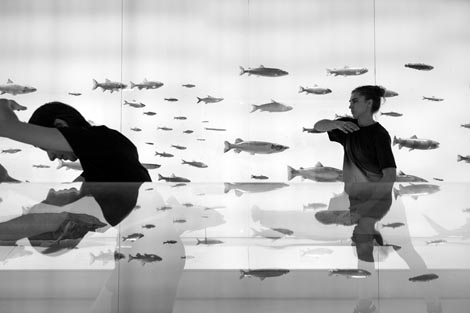 Sodaberg koreografski laboratorij: Rekonstrukcije: koreografske intervencije na strukturi površine – trajanje, erozija, akumulacija, nestajanje, autorica Marjana Krajač