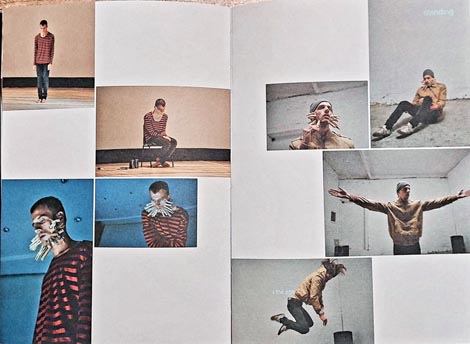 Fotografija stranica knjige Staging an/d Archive, autori i urednici Matija Ferlin, Mauricio Ferlin, Tina Ivezić, Maja Kolar, suizdavači Oaza, Zagreb / Castropola d.o.o., Pula, 2024.